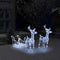 vidaXL - Kerstversiering - rendieren - en - slee - 160 - LED's - 130 - cm - acryl