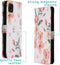 iMoshion Hoesje Geschikt voor Samsung Galaxy A22 (5G) Hoesje Met Pasjeshouder - iMoshion Design Softcase Bookcase - Wit / Meerkleurig / Blossom Watercolor White