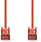Nedis CAT6 Netwerkkabel - RJ45 Male - RJ45 Male - S/FTP - 0.50 m - Rond - LSZH - Rood - Polybag