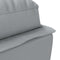 vidaXL - Chaise - longue - met - kussens - stof - lichtgrijs