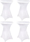 Saaf Statafelrok set - 4 stuks - ∅80-85 x 110cm - Statafelhoes - Wasbaar en Elastisch - Wit