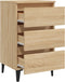 vidaXL - Nachtkastjes - 2 - st - met - metalen - poten - 40x35x69 - cm - sonoma - eiken