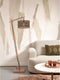 GOOD&MOJO Vloerlamp Java - Bamboe/Zwart - 58x32x150cm - Modern - Staande lampen voor Woonkamer - Slaapkamer