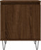 vidaXL - Nachtkastje - 40x30x50 - cm - bewerkt - hout - bruin - eikenkleur