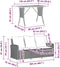 vidaXL - Tuinbank - 3-zits - met - kussens - & - tafel - poly - rattan - grijs