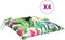 vidaXL - Stoelkussens - 4 - st - 40x40x7 - cm - stof - meerkleurig