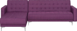 ABERDEEN - Hoekslaapbank - Paars - Rechterzijde - 267 cm - Polyester