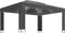 vidaXL - Prieel - met - LED-lichtslinger - 3x4 - m - antracietkleurig