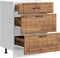 vidaXL - Keuken - onderkast - Lucca - bewerkt - hout - oud - houtkleurig