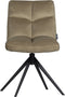 WOOOD Vinny Draaibare Eetkamerstoel - Velvet - Groen - 80x48x45