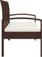 vidaXL - Tuinbank - met - kussen - 105 - cm - poly - rattan - bruin