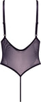 Stringbody met satijnen lint Barely Bare - - Zwart