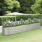 vidaXL - Plantenbak - 554x100x68 - cm - gepoedercoat - staal - zilverkleurig