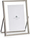 Giftdecor Fotolijstje voor 10 x 15 cm foto - zilver - metaal - Modern - frame 16 x 21 cm - staand