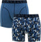 Cavello - 2-pack Boxershorts - Uni zwart en pepita print - XL (2-pack)
