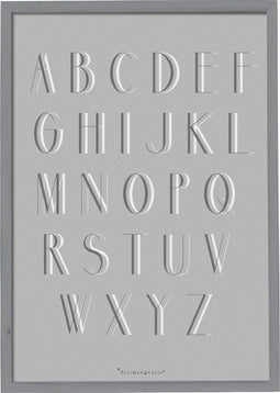 Bloomingville - Tekstbord - Hout/Plexiglas - Grijs - 70x50 cm