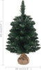 vidaXL - Kunstkerstboom - met - verlichting - en - standaard - 60 - cm - PVC - groen