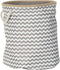 Mand DKD Home Decor Wit Grijs Jute Zig-zag Boho 38 x 38 x 45 cm