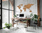 MiMi Innovations® Giant Houten Wereldkaart - Muurdecoratie - 280x170 cm - Bruin