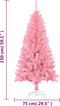 vidaXL - Kunstkerstboom - met - standaard - 150 - cm - PVC - roze