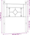 vidaXL - Hoofdbord - 80 - cm - metaal - zwart