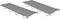 vidaXL - Campingbedden - 2 - st - 180x60x19 - cm - oxford - stof - en - staal - grijs