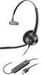 Poly EncorePro 310 - Mono headset - USB-A met noisecancelling - Zwart
