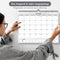 Systemyze S0057 - Wandkalender - 12 Maanden - Ophangbaar - 43 x 33 cm - Grijs/Wit