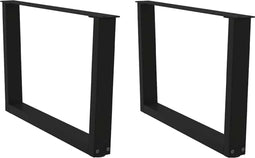 vidaXL - Eettafelpoten - 2 - st - V-vormig - 70x(42-43,3) - cm - staal - zwart