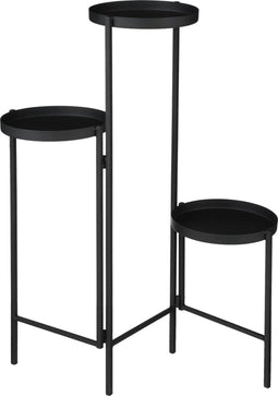 Mica Decorations Accessori Plantenstandaard - 53x22x70 cm - Ijzer - Zwart