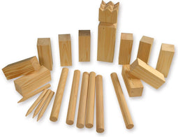 Kubb in Fotodoos - Dennenhout