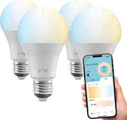 Gologi E27 Slimme LED Bulb - Smart WiFi - Dimbaar - Warm en koud wit licht (4 stuks)