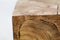Kubus bijzettafel - 25x25 cm - teak - natural wax