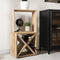 Kubus bijzettafel - gerecycled teak