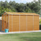 vidaXL - Tuinschuur - 191x385x198 - cm - gegalvaniseerd - staal - lichtbruin