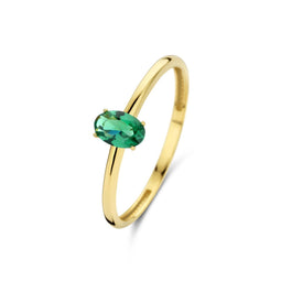 Isabel Bernard - Baguette - Ring 14 karaat goud - Groen (48)