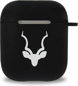 Kudu AirPods beschermhoes - AirPods 2 Case - Zwart - Krasvrij - Soft TPU - Inclusief schoonmaak set & sleutelring