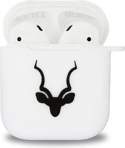 Kudu AirPods beschermhoes - AirPods 2 Case - Zwart - Krasvrij - Soft TPU - Inclusief schoonmaak set & sleutelring