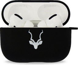 Kudu AirPods beschermhoes - AirPods Pro Case - Zwart - Krasvrij - Soft TPU - Inclusief schoonmaak set & sleutelring