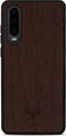 Kudu Huawei P30 hoesje case - Houten backcover - Handgemaakt en afgewerkt met duurzaam TPU - Zebrano - Zwart