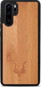 Kudu Huawei P30 Pro hoesje case - Houten backcover - Handgemaakt en afgewerkt met duurzaam TPU - Bamboe - Zwart