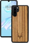 Kudu Huawei P30 Pro hoesje case - Houten backcover - Handgemaakt en afgewerkt met duurzaam TPU - Zebrano - Zwart