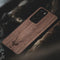 Kudu Huawei P40 hoesje case - Houten backcover - Handgemaakt en afgewerkt met duurzaam TPU - Walnoot - Zwart
