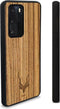 Kudu Huawei P40 Pro hoesje case - Houten backcover - Handgemaakt en afgewerkt met duurzaam TPU - Zebrano - Zwart