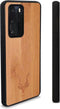 Kudu Huawei P40 Pro hoesje case - Houten backcover - Handgemaakt en afgewerkt met duurzaam TPU - Bamboe - Zwart