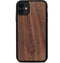 Kudu iPhone 11 hoesje case - Houten backcover - Handgemaakt en afgewerkt met duurzaam TPU - Walnoot - Zwart