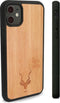 Kudu iPhone 11 hoesje case - Houten backcover - Handgemaakt en afgewerkt met duurzaam TPU - Bamboe - Zwart