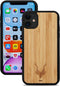 Kudu iPhone 11 hoesje case - Houten backcover - Handgemaakt en afgewerkt met duurzaam TPU - Bamboe - Zwart
