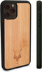 Kudu iPhone 11 Pro hoesje case - Houten backcover - Handgemaakt en afgewerkt met duurzaam TPU - Bamboe - Zwart