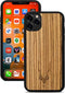 Kudu iPhone 11 Pro hoesje case - Houten backcover - Handgemaakt en afgewerkt met duurzaam TPU - Zebrano - Zwart